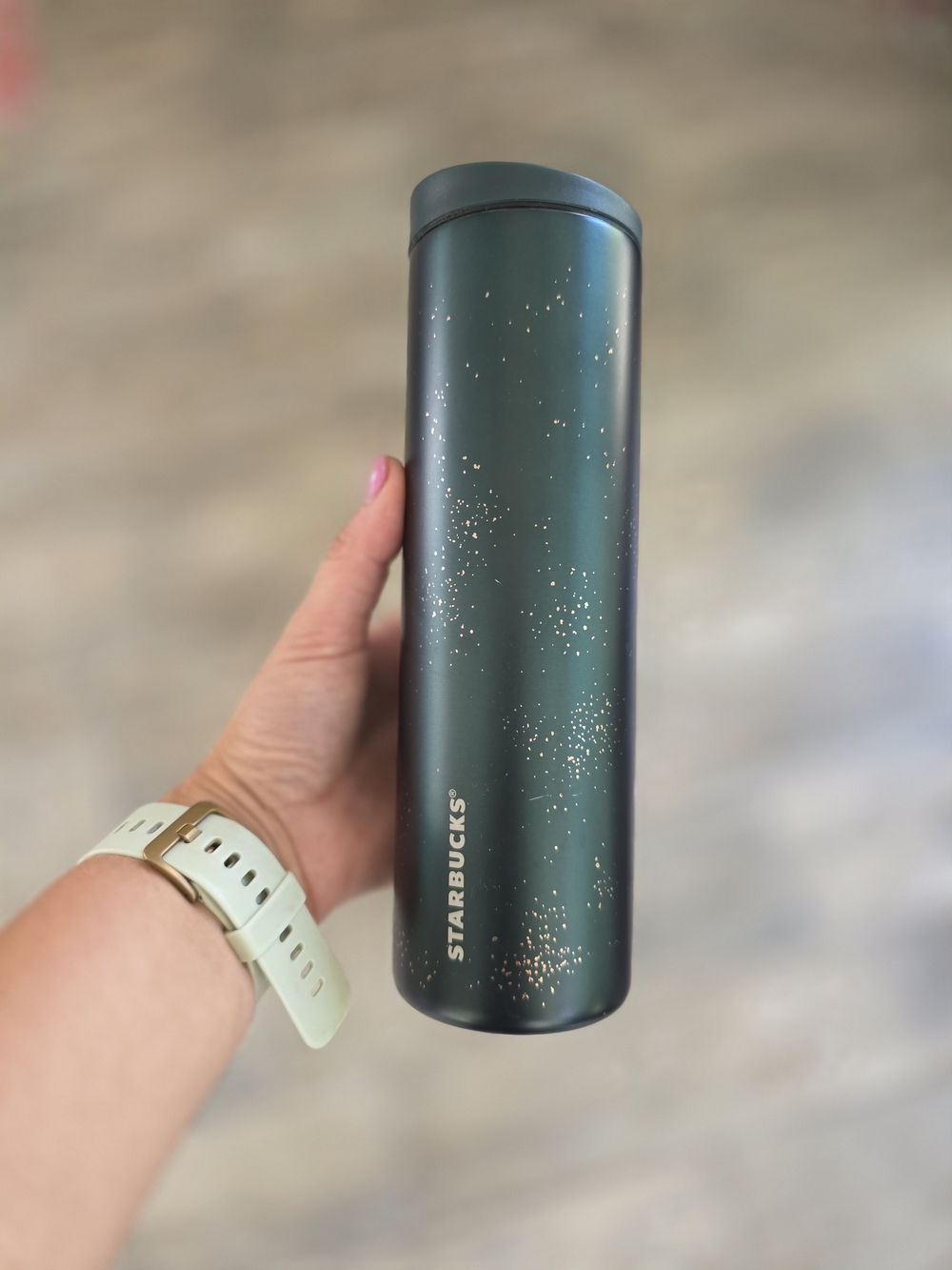 Starbucks Green Gold Metallic Speckled Tumbler Christmas 2025 Miir Cup Coffee